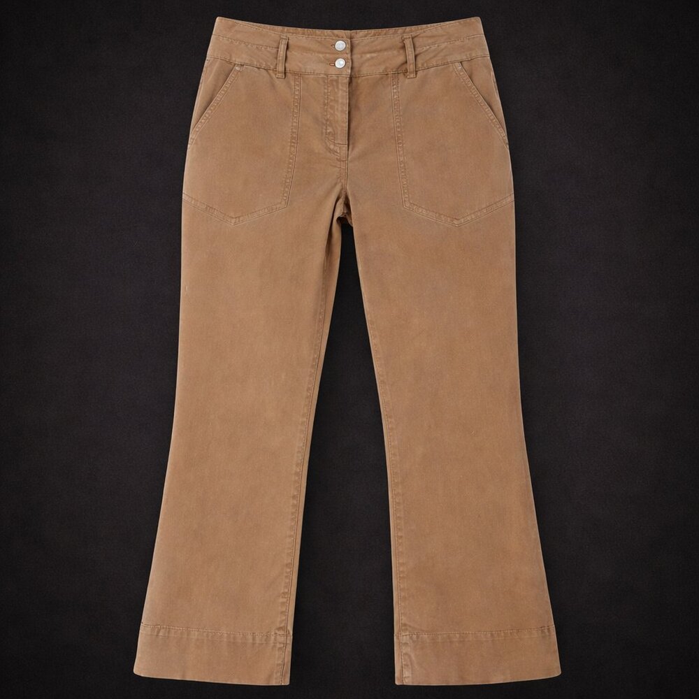 Joie Park Slope High Rise Flare Utility‎ Pants Camel Tan Brown Size 8